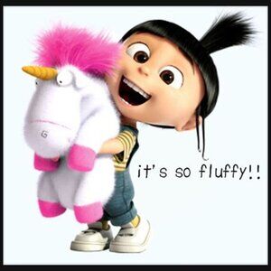 Agnes's fluffy unicorn!